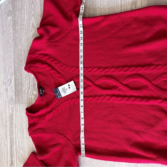 NWT Chaps Red Cable Knit Sweater 2X - Picture 9 of 11